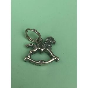 .925 Rocking Horse Sterling Silver Jewelry Charm #toys